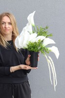 New Design Extra 3, nowoczesny bukiet nagrobny we wkładzie