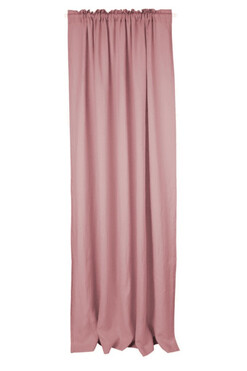 Linen Style, zasłona lniana z tunelem, róż pąsowy, szer.140cm