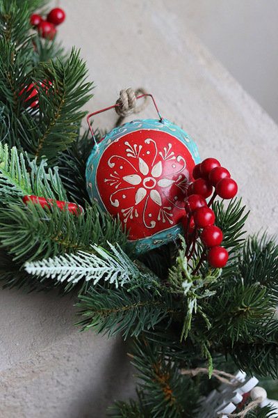 Gubałówka, girlanda świąteczna z barwinkiem