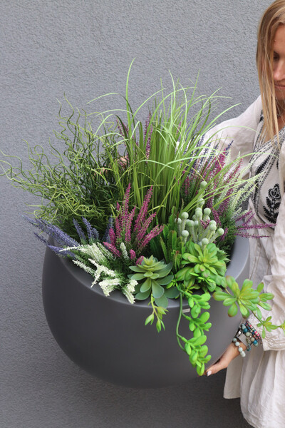 Heather Green Walter, jesienna kompozycja fiberglass