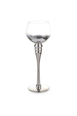 Montrachet Silver C, srebrny świecznik kielich, wys.30cm