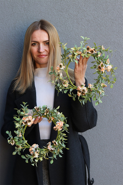 Jabłonka Morelowa, wianek dekoracyjny