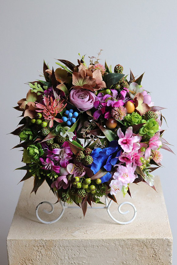 Stasia, kwiatowy wianek na drzwi