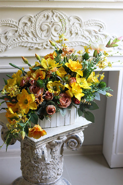 Wiosenne Rabaty, dekoracja nagrobna w skrzynce, wym.44x90cm