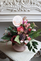 Refina, różowa kompozycja kwiatowa