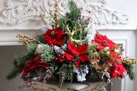 Red Winter 2, nowoczesna kompozycja nagrobna, wym.40x63cm