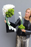 New Design White, komplet dekoracji nagrobnych, kompozycja & bukiet