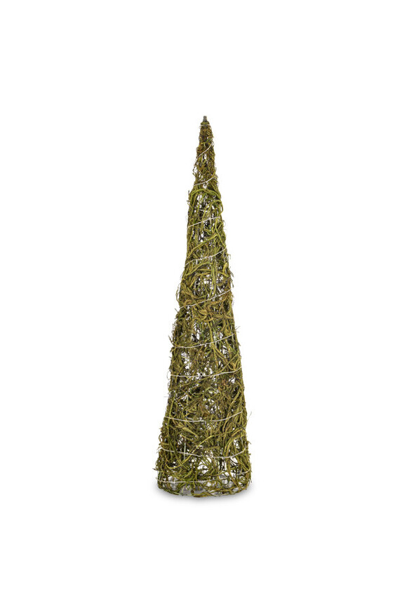 Christmas Natural, świąteczna figurka choinka LED stożek
