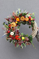 Jesienna Pora asymetryczny wianek jesienny, rozp.60cm