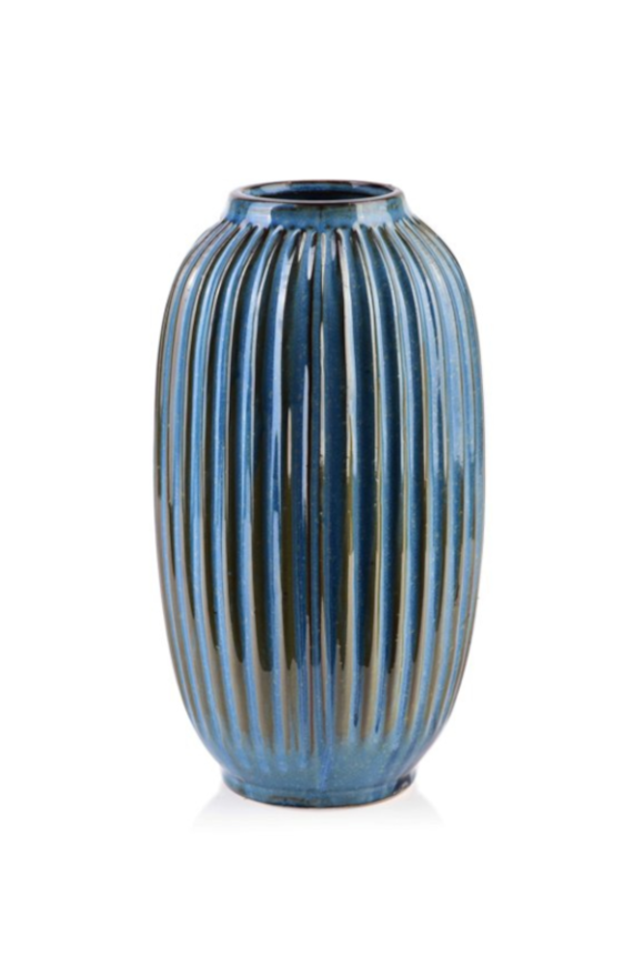 BlueLine , ceramiczny wazon, wym.13x19x19cm