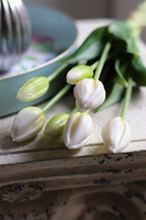 bukiet tulipanów silikonowych, Aprill White