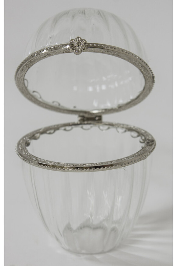 wielkanocne jajko, Glass Easter C, srebrne