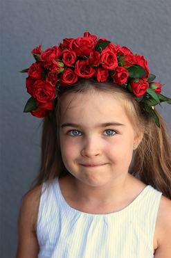 Frida New, czerwony wianek na głowę, rozmiar uniwersalny  