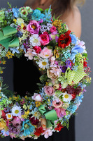 barwny wianek na drzwi, Kolorowe Lato 4, śr.46cm