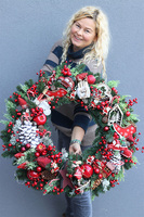 Christmas Moko, ogromny wianek świąteczny, śr.67cm  