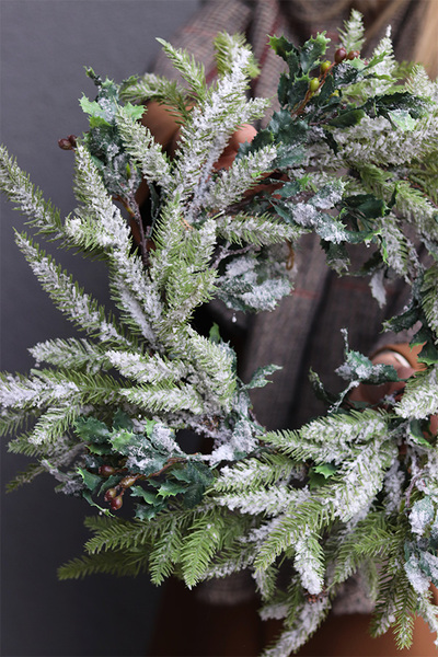 Powiało Mrozem, zimowy ośnieżony wianek