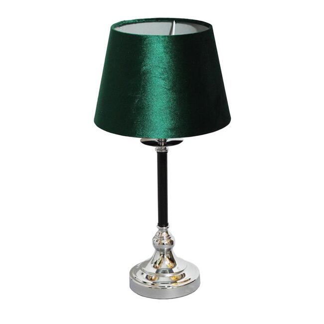 Sophista, lampa stołowa glamour, szmaragdowy welur, wys.51cm
