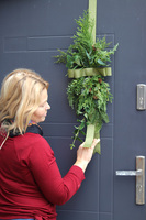 Green Christmas Door, zawieszka świąteczna na drzwi dwustronna