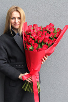 Love 4 Love, bukiet czerwonych róż, 45 kwiatów