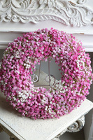 Balletina Pink, delikatny kwiatowy wianek na drzwi