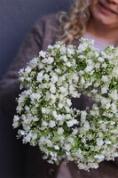 Flowers 4 You, wiosenny wianek z gipsówki, biały