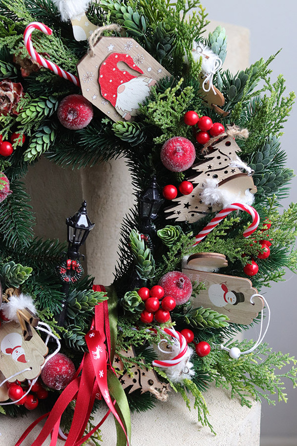 Ho ho ho, świąteczny wianek dekoracyjny