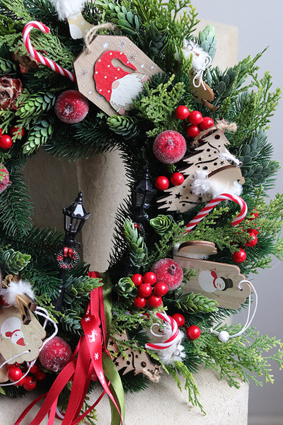 Ho ho ho, świąteczny wianek dekoracyjny