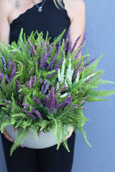 Wrzośce, komplet jesiennych dekoracji, kompozycja & wianek 