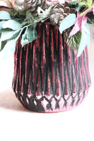 Świąteczny Róż LED, stroik z misiami