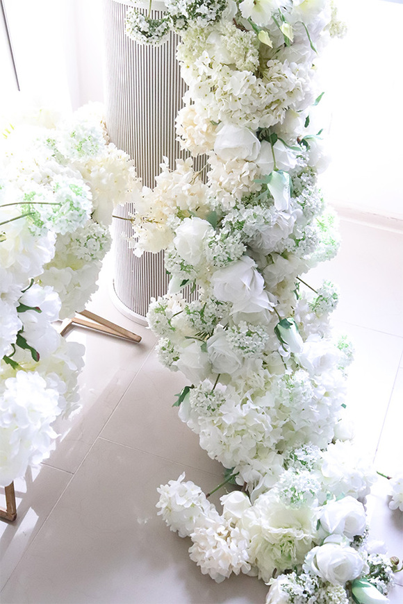 Moon Love, biała dekoracyjna girlanda