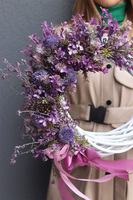 Violet Boho, asymetryczny wianek na drzwi