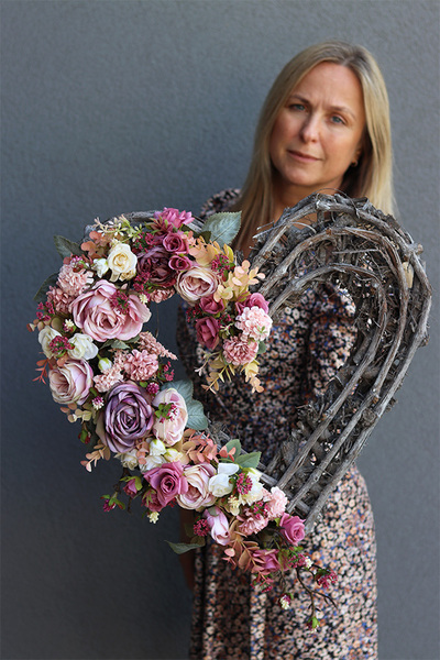 Georita, komplet dekoracji nagrobnych, bukiet + wieniec