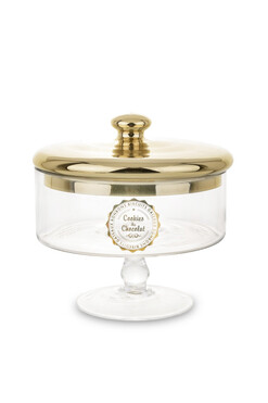 Cookies & Chocolate, bomboniera na nodze, złota, wym.18.5x20.5x20.5cm