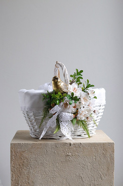 Helie Vintage, dekorowany koszyczek wielkanocny, wys.20cm