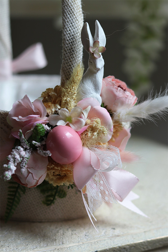 dekorowany koszyczek wielkanocny, Oliana, wys.33cm