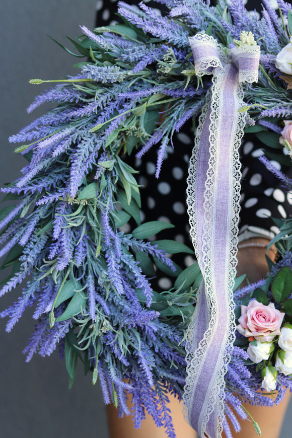 Lawendowa Symetria, wianek na drzwi