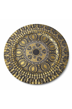 Birma A, złoty podtalerz ze wzorem, śr.33cm 