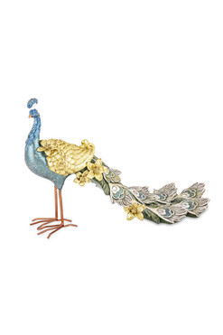 Peacock Floral B, figurka pawia, wys.20cm