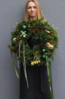 Zieleń Świąt, elegancki świąteczny wianek