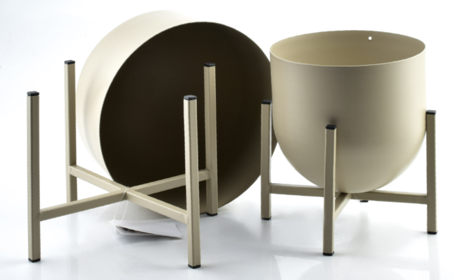 Pianno Beige, komplet 2 metalowych osłonek na podstawie, wym.24x26cm/18.5x21cm