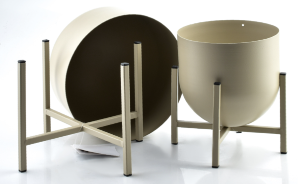 Pianno Beige, komplet 2 metalowych osłonek na podstawie, wym.24x26cm/18.5x21cm