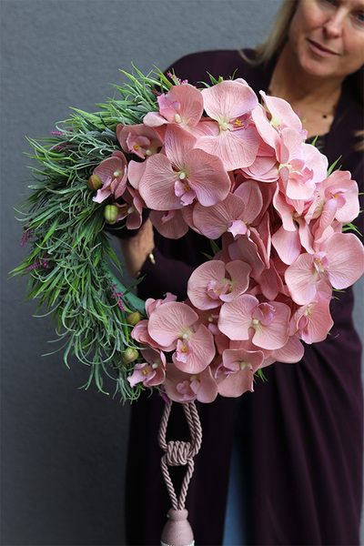 asymetryczny wianek z chwostem, Orchidelia Pudrova New