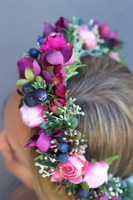 Turmina, kwiatowy wianek na głowę, rozmiar uniwersalny 