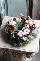 Hilda, wianek ozdobny / stroik dekoracyjny, śr.26cm + elementy wystające