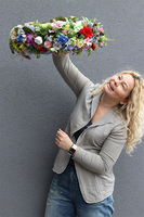 barwny wianek na drzwi, Letnia Łąka Perrani, śr.38cm 