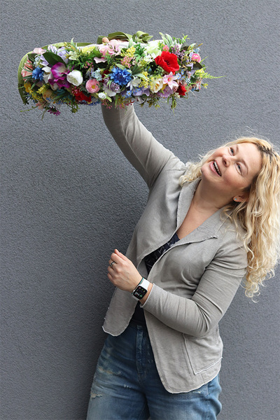 barwny wianek na drzwi, Letnia Łąka Perrani, śr.38cm 