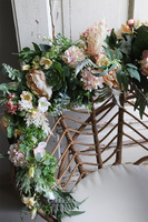 Boho Trento, stylowa girlanda ze sztucznych kwiatów, dł.210cm