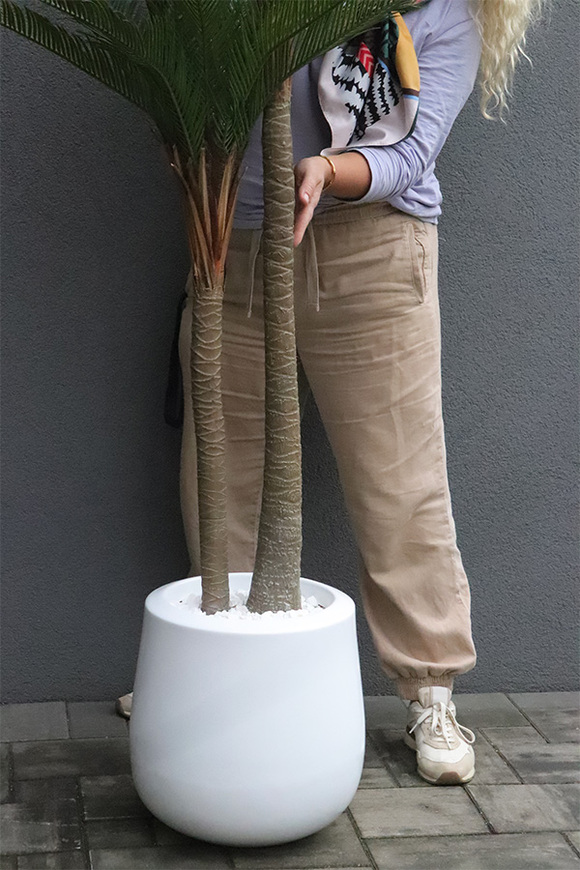 Palma Fiberglass, wysokiej jakości sztuczna palma w donicy