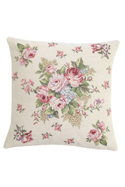 Rose Palace Beige, poszewka gobelinowa dwustronna, 45x45cm