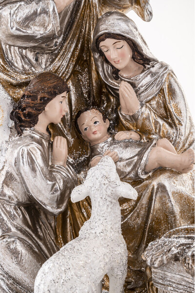 Szopka Silver Familia świąteczna figurka dekoracyjna